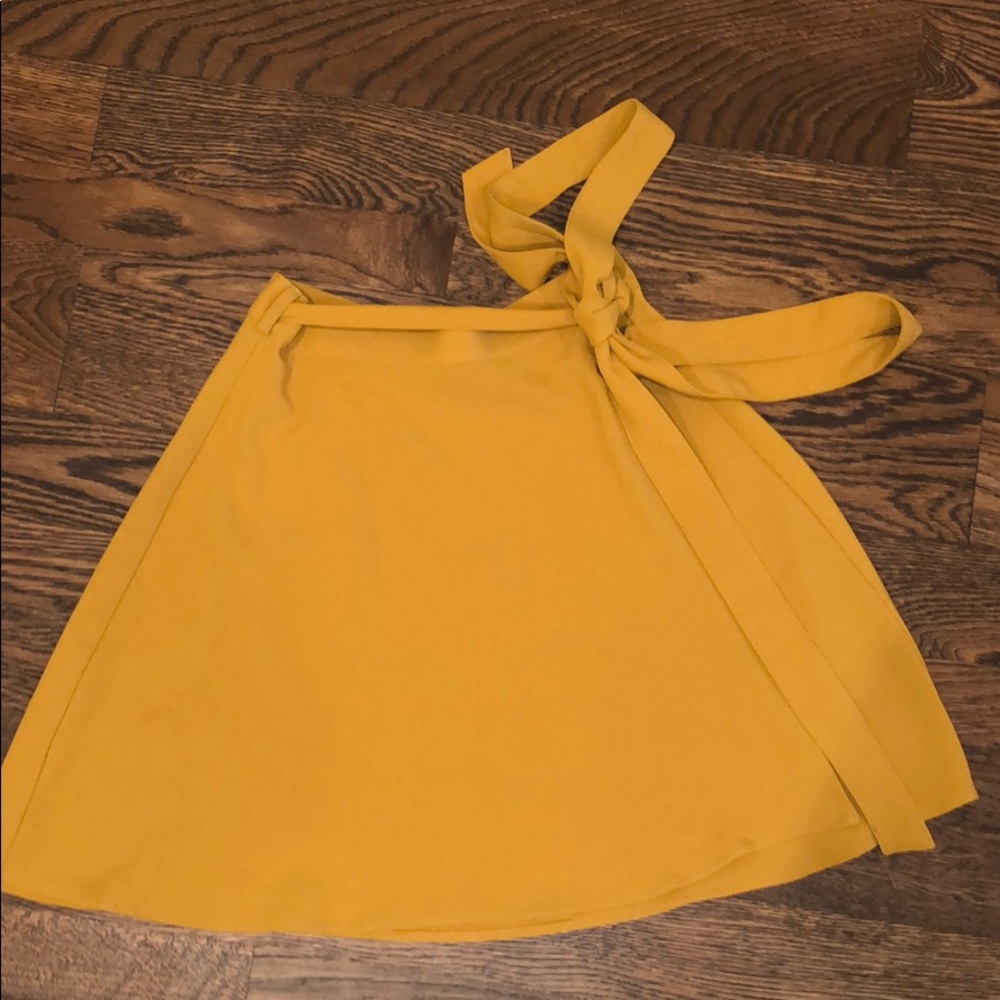 Mustard wrap skirt
